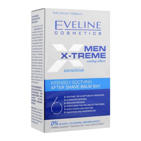 Eveline Men Xtreme Cooling Effect Sensitive Intensely Soothing After Shave Balm, 150ml